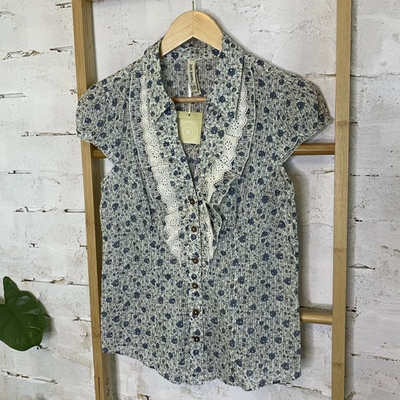 Floral Peasant Blouse 